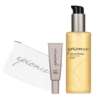 Epionce Lytic Care ZESTAW Lityczny żel oczyszczający 170 ml + Naprawczy krem lityczny (cera problemowa i tłusta) 40 ml + Kosmetyczka 1 szt GRATIS
