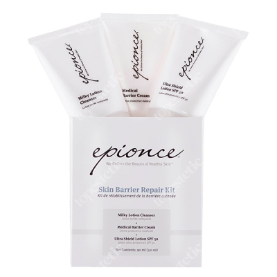 Epionce Skin Barrier Repair Kit ZESTAW Mleczko oczyszczające, Medyczny krem barierowy, Mleczko ochronne 3 x 30 ml