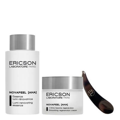 Ericson Laboratoire Novapeel [AHA] Illumination and Regeneration Set ZESTAW Lekka esencja złuszczająca 125 ml + Krem regenerujący i wygładzający z efektem peelingu 50 ml + Szpatułka 1 szt