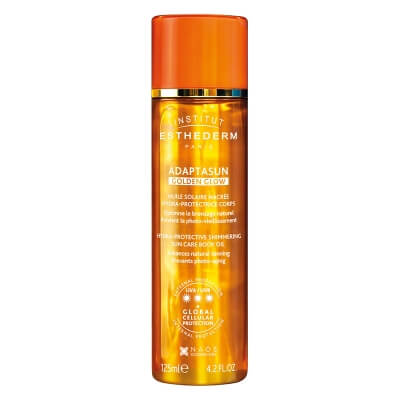 Esthederm Adaptasun Golden Glow Hydra-Protective Shimmering Oil Ochronny nawilżająco-rozświetlający olejek do ciała 125 ml