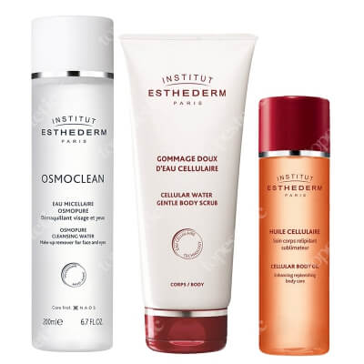 Esthederm Body Scrub + Body Oil + Płyn micelarny GRATIS ZESTAW Peeling do ciała 200 ml + Suchy olejek do ciała 125 ml + Płyn micelarny 200 ml