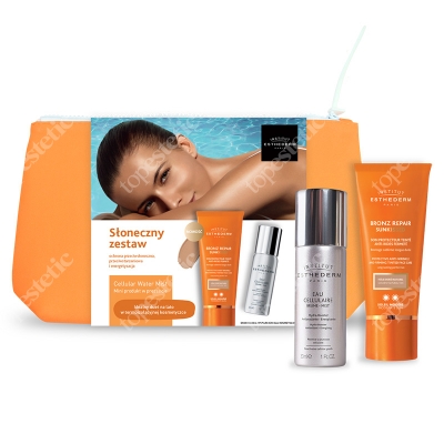 Esthederm Bronz Repair Sun Kissed + Cellular Water Mist ZESTAW Przeciwzmarszczkowy krem 50 ml + Woda komórkowa w mgiełce 30 ml + kosmetyczka