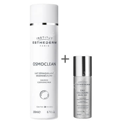 Esthederm Calming Cleansing Milk + Cellular Water Mist ZESTAW Mleczko do skóry wrażliwej 200 ml + Woda komórkowa w mgiełce 30 ml
