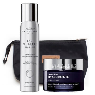 Esthederm Cellular Water Mist + Intensive Hyaluronic Cream ZESTAW Woda komórkowa w mgiełce 100 ml + Krem 50 ml + Kosmetyczka 1 szt