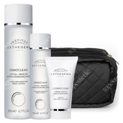 Esthederm Cleansing Box ZESTAW Krem oczyszczający 75 ml + Tonik 200 ml + Woda komórkowa 100 ml + Kosmetyczka 1 szt