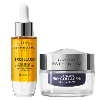 Esthederm Excellage Chrono-Repair Sleeping Oil + PRO COLLAGEN+ Cream ZESTAW Nocny olejek rewitalizująco-regenerujący 30 ml + Krem liftingujący 50 ml
