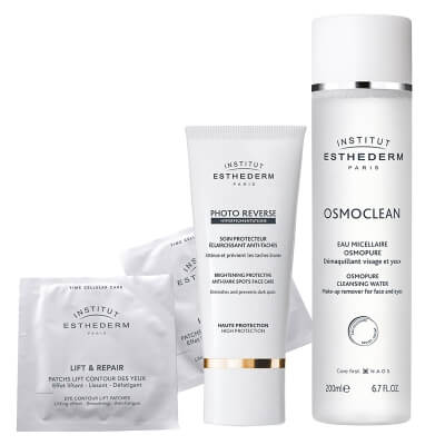 Esthederm Eye Contour + Photo Reverse + Płyn micelarny GRATIS ZESTAW Płatki pod oczy 10x2 szt. + Krem do skóry z przebarwieniami 50 ml + Płyn micelarny 200 ml