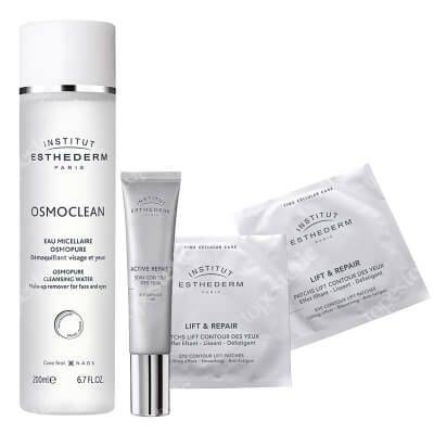 Esthederm Eye Contour Repair Set + Płyn micelarny GRATIS ZESTAW Płyn micelarny 200 ml + Płatki pod oczy 10x2 szt. + Regenerujący krem pod oczy 15 ml