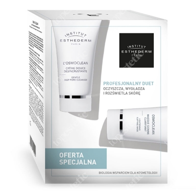 Esthederm Gentle Deep Pore Cleanser + Lightening Buffing Mask ZESTAW Głęboko oczyszczający krem 75 ml + Wygładzająca maseczka złuszczająca 75 ml