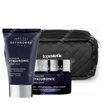 Esthederm Hyaluronic Set ZESTAW Maska z kwasem hialuronowym 75 ml + Krem nawilżający 50 ml + Kosmetyczka 1 szt