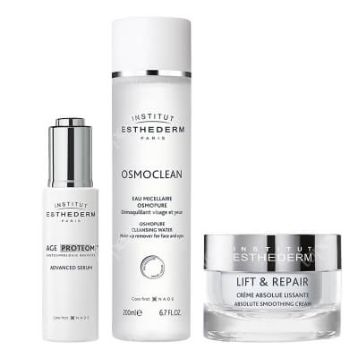 Esthederm Lifting and Firming Set ZESTAW Płyn micelarny 200 ml + Serum przeciwstarzeniowe 30 ml + Krem wygładzająco - liftingujący 50 ml