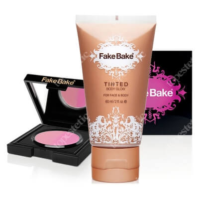 Fake Bake Tinted + Legal Sunburn Blush ZESTAW Balsam rozświetlająco-nawilżający 60 ml + Róż do policzków 3,6 g