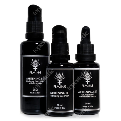 Feminae Whitening Set ZESTAW rozjaśniający, Serum 30 ml, Krem 50 ml, Krem 30 ml