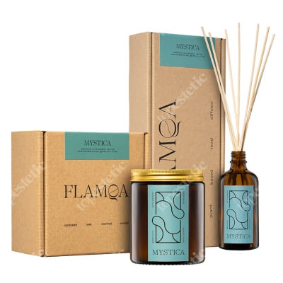 Flamqa Mystica Box ZESTAW Świeca - Mystica 180 ml + Dyfuzor - Mystica 90 ml