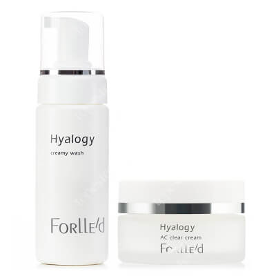 Forlled Hyalogy Clear Skin ZESTAW Pianka oczyszczająca 150 ml + Delikatny krem do skóry tłustej i mieszanej 50 g