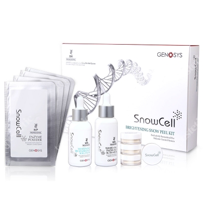 Genosys Snow Cell Brightening Kit ZESTAW Kuracja wybielająco-przeciwstarzeniowa 7 g, 50 ml, 10 ml
