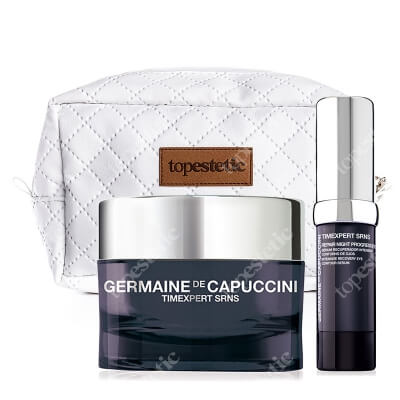 Germaine de Capuccini Intensive Recovery Cream + Repair Night Progress Eye  ZESTAW Krem regenerujący 50 ml + Krem kontur oczu na noc 15 ml + Kosmetyczka