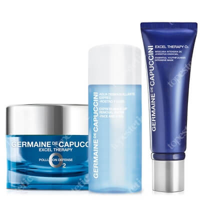Germaine de Capuccini Love Your Skin ZESTAW Krem ochronny 50 ml + Woda do demakijażu 50 ml + Maska energetyzująca do twarzy 50 ml