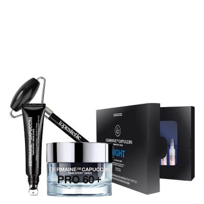Germaine de Capuccini Luxury Age Recovery ZESTAW Krem intensywnie odżywczy 50 ml + Intensywna regeneracja w ampułkach 10x2 ml + Krem kontur oczu na dzień 15 ml + Roller 1 szt