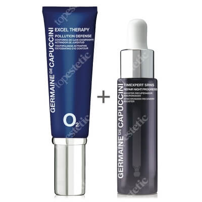 Germaine de Capuccini Pollution Defense Youthfulness Activating Oxy Eye Contour + New Repair Night Progress Serum ZESTAW Krem kontur oczu 15 ml + Serum regenerujące 15 ml