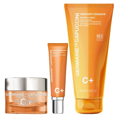 Germaine de Capuccini Premium VitC Care ZESTAW Rewitalizujący krem do twarzy 50 ml + Rewitalizująca emulsja do twarzy 50 ml + Balsam do ciała z witaminą C