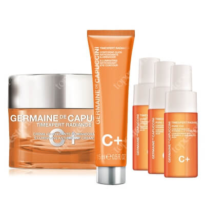 Germaine de Capuccini Timexpert Radiance C+ Launch Promo II ZESTAW Rewitalizujący krem do twarzy 50 ml + Rewitalizujący krem kontur oczu (tuba) 15 ml + Serum 3 x 10 ml