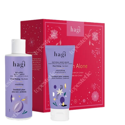 Hagi Plum Alone ZESTAW Balsam odżywczo-ujędrniający 75 ml + Łagodzący żel pod prysznic 150 ml