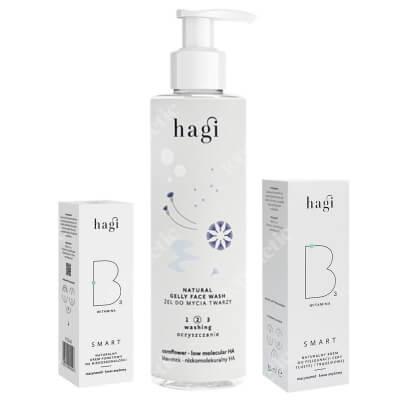 Hagi Smart B Set ZESTAW Żel do mycia twarzy 200 ml + Krem punktowy 15 ml + Krem z niacynamidem 50 ml