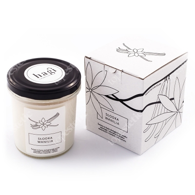 Hagi Świeca Sojowa - Słodka Wanilia Świeca na bazie ekologicznego wosku sojowego - Słodka Wanilia 230 g