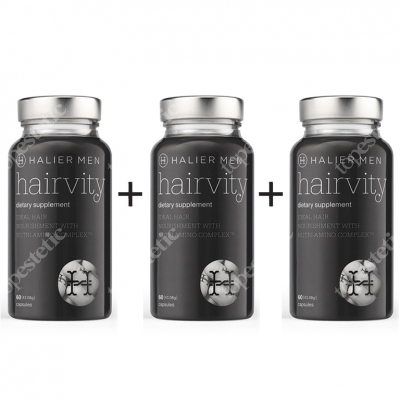 Halier Hairvity Dietary Supplement Men Set ZESTAW Suplement diety do włosów dla mężczyzn 3x60 kaps.
