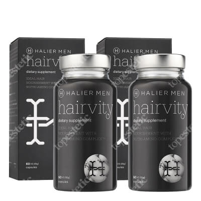 Halier Hairvity Dietary Supplement Men ZESTAW Suplement diety do włosów dla mężczyzn 60 kaps. x 2