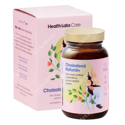 Health Labs Care Cholesterol Natural+ Dla utrzymania prawidłowego poziomu cholesterolu we krwi 60 kaps