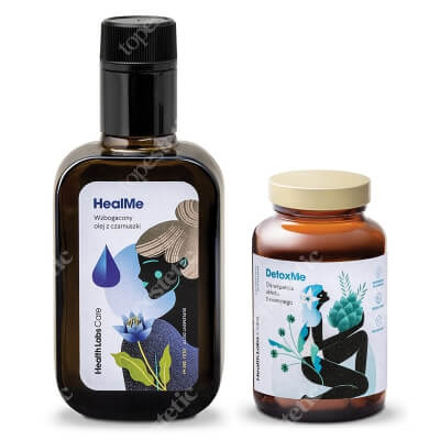 Health Labs Care DetoxMe + HealMe ZESTAW Poprawa trawienia 90 kaps. + Wsparcie odporności 250 ml