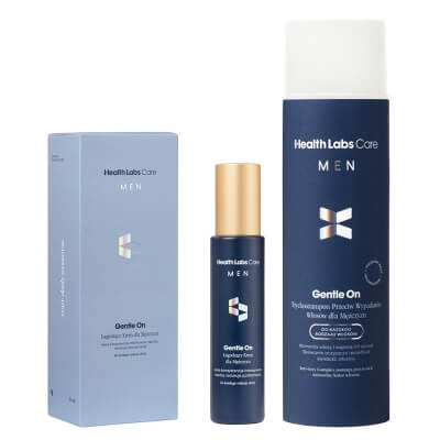 Health Labs Care Gentle On +Set ZESTAW Trychoszampon przeciw wypadaniu włosów dla mężczyzn 250 ml + Łagodzący krem dla mężczyzn 50 ml