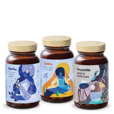 Health Labs Care Relax Set ZESTAW Odporność na stres 60 kaps. + Ukojenie nerwów i spokojny sen 60 kaps. + Skoncentrowany ekstrakt z Cordycepsu 90 miarek