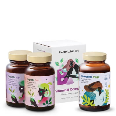 Health Labs Care VegeMe Care ZESTAW VegeMe 2x 30 kaps. + OmegaMe 60 kaps. + Kompleks witamin z grupy B 60 kaps. GRATIS