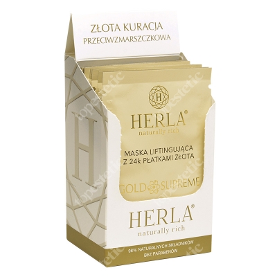 Herla 24k Face Mask Odmładzająca maska do twarzy z płatkami złota w saszetkach 10x6 ml