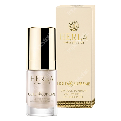 Herla 24k Gold Superior Anti Wrinkle Eye Repair Gel Przeciwzmarszczkowy żel do okolic oczu 15 ml