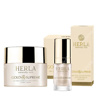 Herla Gold Supreme ZESTAW Serum odmładzające 15 ml + Liftingujący krem przeciwzmarszczkowy 50 ml