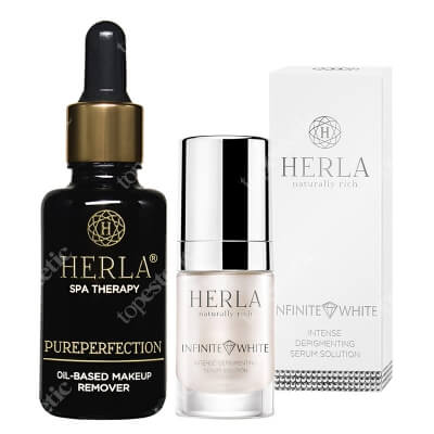 Herla Herla Set ZESTAW Olejek do demakijażu twarzy 30 ml + Intensywne serum depigmentacyjne 15 ml