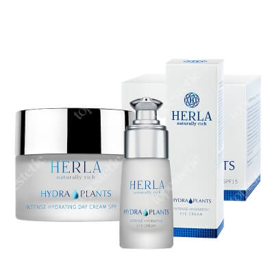 Herla Hydra Plants ZESTAW Intensywnie nawilżający krem na dzień 50 ml + Intensywnie nawilżający krem pod oczy 30 ml