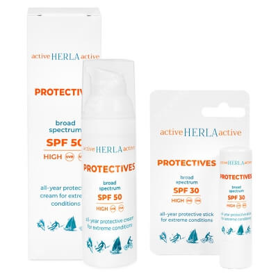 Herla Protectives Broad Set ZESTAW Krem SPF 50 50 ml + Sztyft do ust SPF 30 3,6 g