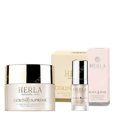 Herla Shine Bright Set ZESTAW Odmładzająca maska 50 ml + Krem liftingujący do okolic oczu 15 ml