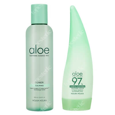 Holika Holika Aloe Soothing Set ZESTAW Głęboko nawilżający balsam do twarzy i ciała 240 ml + Tonik nawilżający z aloesem 250 ml