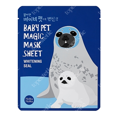 Holika Holika Baby Pet Magic Mask - Whitening Seal Rozjaśniająca bawełniana maseczka w płachcie 1 szt