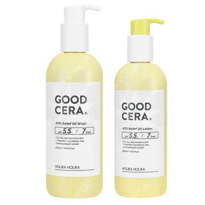 Holika Holika Good Cera Body Care ZESTAW Delikatnie myjący żel pod prysznic 400 ml + Balsam do ciała z kompleksem ceramidowym 373 ml