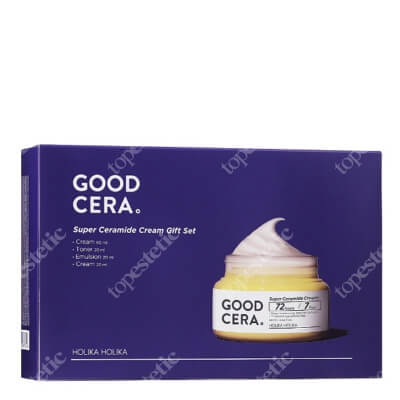 Holika Holika Good Cera Kit ZESTAW Nawilżający tonik 20 ml + Nawilżająca emulsja 20 ml + Krem nawilżający 60 ml + Krem nawilżający 20 ml