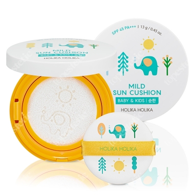 Holika Holika Mild Sun Cushion SPF 45 PA+++ Kompaktowy krem przeciwsłoneczny w poduszeczce 12 g