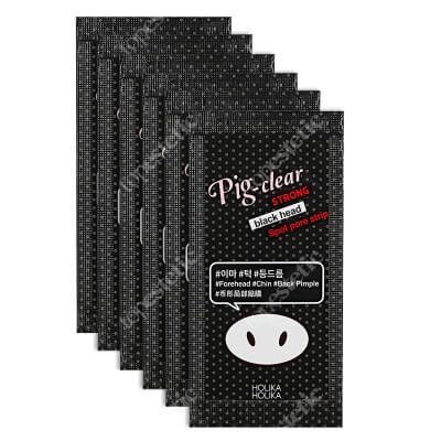 Holika Holika Pig Nose Clear Spot Pore Strip ZESTAW Plasterek oczyszczający na zaskórniki z węglem 6 x 3 szt.