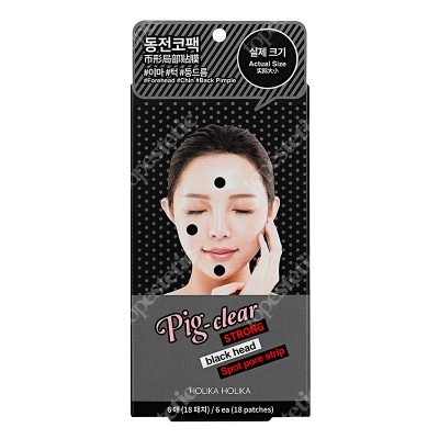 Holika Holika Pig Nose Clear Strong Black Head Plasterki oczyszczające z węglem 18 szt.